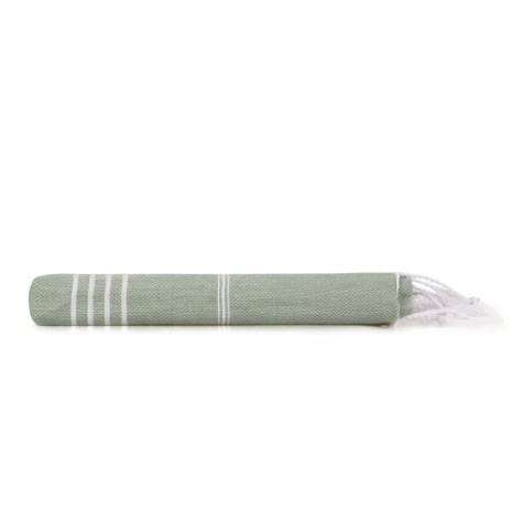Prosop plaja cu franjuri, bumbac 100%, 100 X 180 cm, Sultan Green