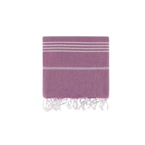 Prosop plaja cu franjuri, bumbac 100%, 100 X 180 cm, Sultan Purple