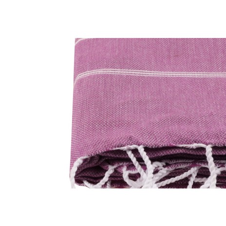 Prosop plaja cu franjuri, bumbac 100%, 100 X 180 cm, Sultan Purple