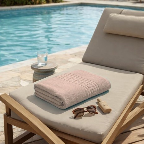 prosop plaja bumbac 80x180 cm cappuccino 500 gmp