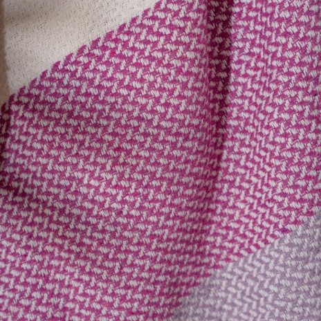 Prosop plajă XXL bumbac 100%, 100x180 cm, Mov/Crem cu franjuri, ultra absorbant și compact
