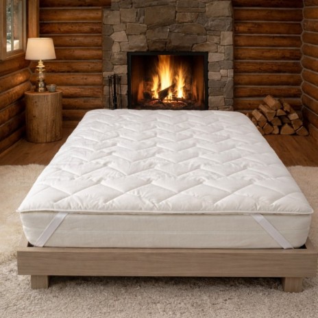 protectie saltea 80x200 cm matlasata cu elastic si umplutura lana