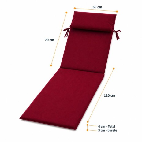 saltea sezlong gradina 60x190 cm pliabila grena cu perna reglabila si husa detasabila Oxford