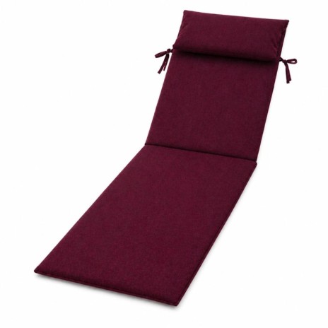 saltea sezlong gradina 60x190 cm pliabila burgundy cu perna reglabila si husa detasabila Oxford