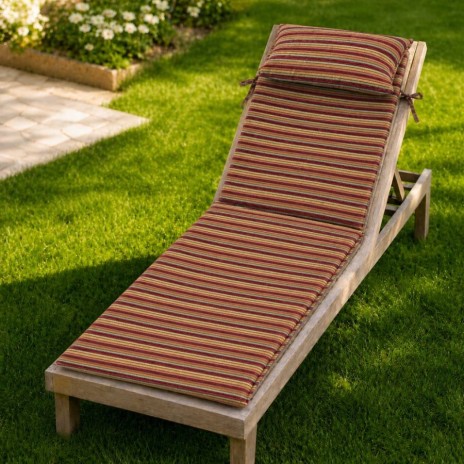 saltea sezlong gradina 60x190 cm pliabila multicolor cu perna reglabila si husa detasabila Oxford