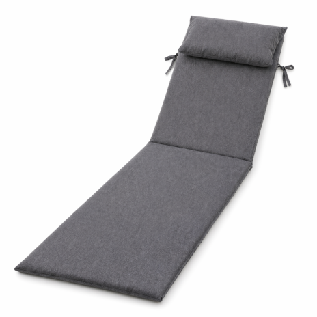 saltea sezlong gradina 60x190 cm pliabila gri cu perna reglabila si husa detasabila Oxford