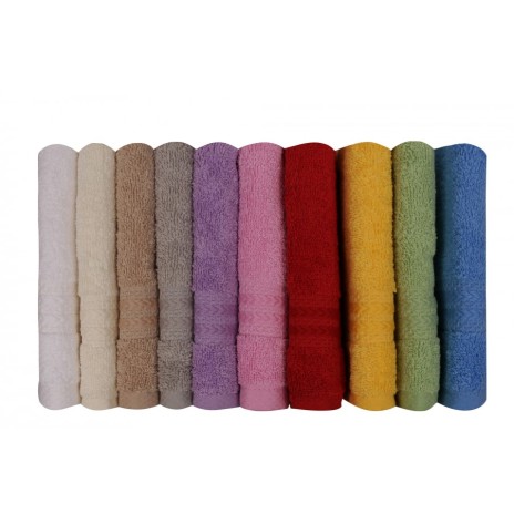 Set 10 prosoape 30X50cm bumbac 100%, Hobby Home, Curcubeu