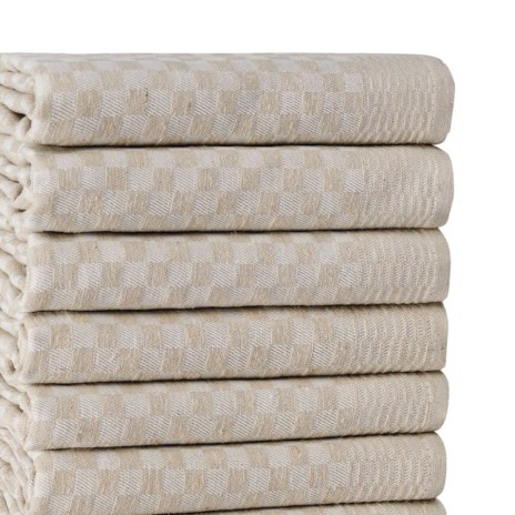 set 10 prosoape bucatarie 40x60 cm Lola Crem 80% bumbac 20% poliester lavabile la 40 grade
