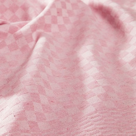 Set 10 prosoape bucatarie Lola roz 40x60 cm bumbac si poliester, in patratele