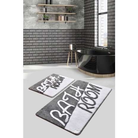 Set 2 covorase baie acril, Alessia Home, Bathroom Gri