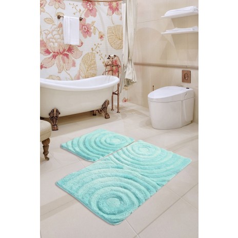 Set 2 covorase baie acril, Alessia Home, Wave Mint