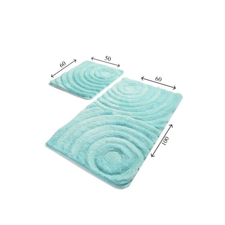 Set 2 covorase baie acril, Alessia Home, Wave Mint