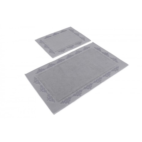 Set 2 covorase baie bumbac 100%, Hobby Home, Sapphire - Grey (Gri)