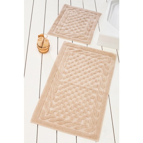 Set 2 covorase baie bumbac, Alessia Home, Bambi - Beige