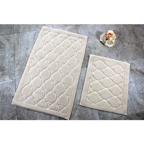 Set 2 covorase baie bumbac, Alessia Home, Dante - Beige