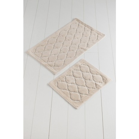 Set 2 covorase baie bumbac, Alessia Home, Dante - Beige