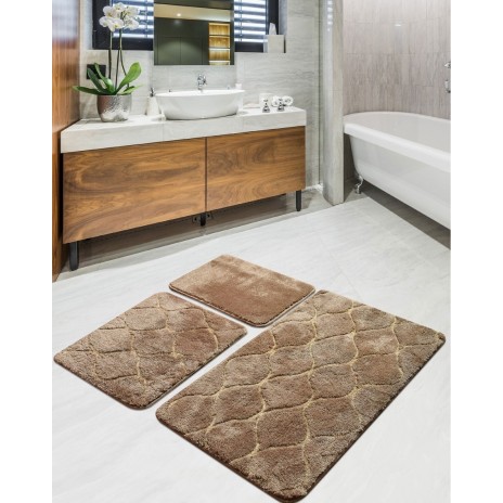 Set 2 covorase baie bumbac, Alessia Home, Infinity - Caramel