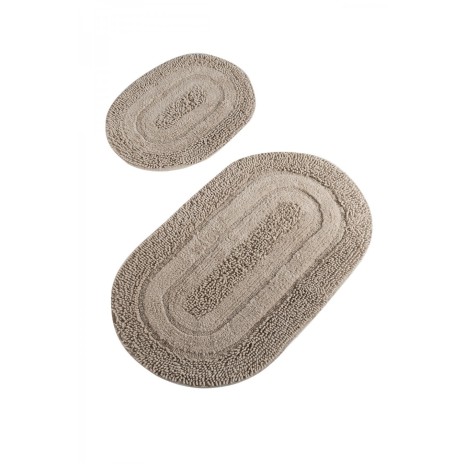 Set 2 covorase baie bumbac, Alessia Home, Macoroni - Beige