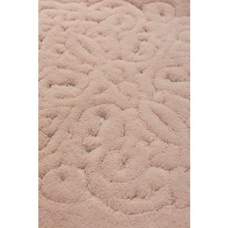 Set 2 covorase baie bumbac, Alessia Home, Ottoman Roz Pudra