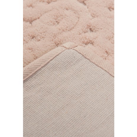 Set 2 covorase baie bumbac, Alessia Home, Ottoman Roz Pudra