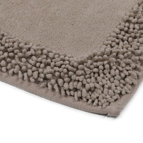 set 2 covorase baie bumbac Alessia Home Piante Bej cu model in relief si verso textil finisat