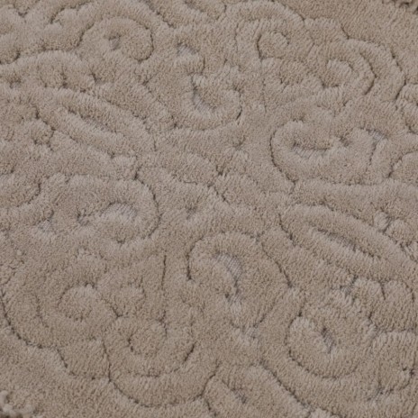 set 2 covorase baie bumbac Alessia Home Piante Bej cu model in relief si verso textil finisat