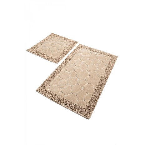 Set 2 covorase baie bumbac, Alessia Home, Stone - Beige