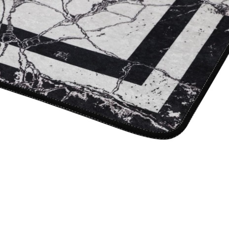Set 2 covorase baie dreptunghiulare, Chilai Home, Marmor Black