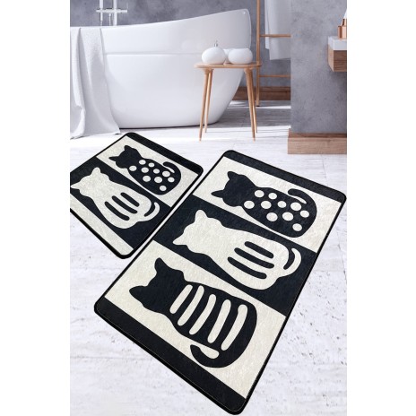 Set 2 covorase baie dreptunghiulare, Chilai Home, Meo