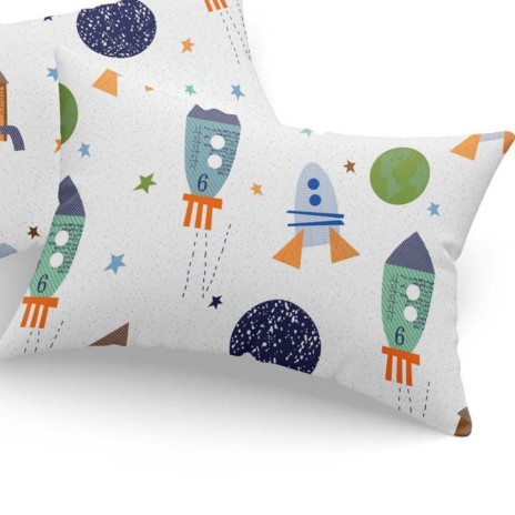 Set fete de perna 50x70 cm policoton Space Adventure cu model spatial