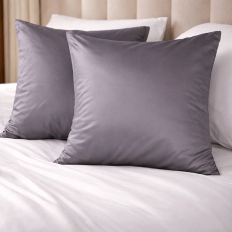 Set 2 fete de perna gri 70x70 cm din bumbac satinat First Choice Satin