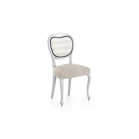 Set 2 huse scaun elastice (sezut) jacquard, Iria, C/0 Bej