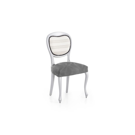 Set 6 huse scaun elastice (sezut) jacquard, Iria, C/16 Gri Antracit