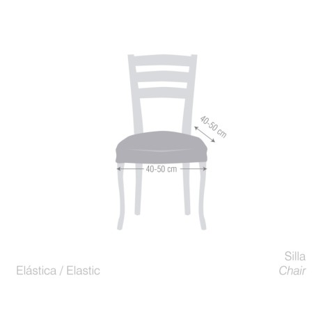 Set 2 huse scaun elastice (sezut) jacquard, Iria, C/17 Maro