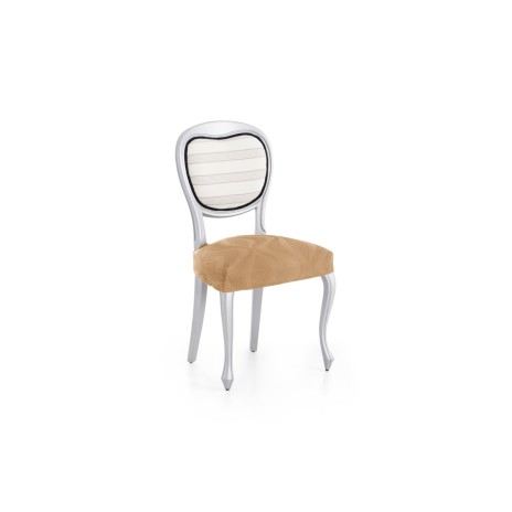 Set 2 huse scaun elastice (sezut) jacquard, Iria, C/5 Galben