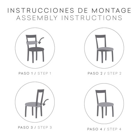 Set 2 huse scaun elastice (sezut), Troya, C/0 Bej