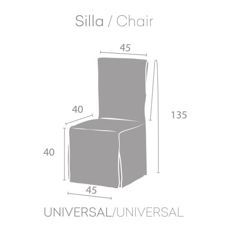 Set 2 huse scaun universale, Valeria, C/10 Gri inchis