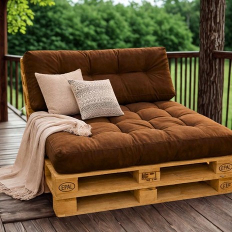 Set perne paleti gradina maro saltea spatar canapea
