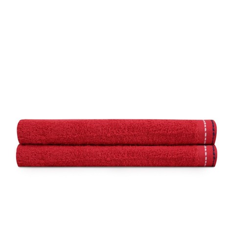 Set 2 prosoape 50x90cm bumbac 100%, BHPC, 401 - Red