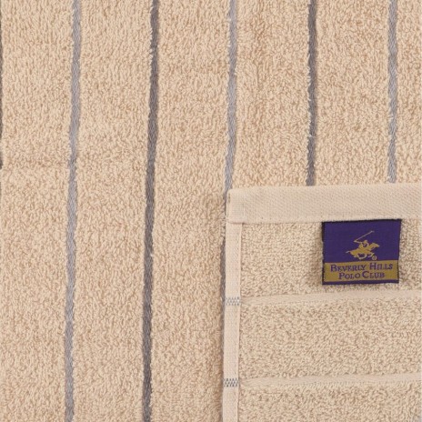 Set 2 prosoape 50x90cm bumbac 100%, BHPC, 407 Crem/Bordo