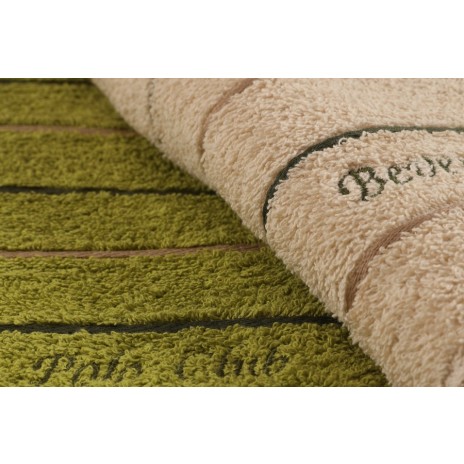 Set 2 prosoape Beverly Hills Polo Club 50x90cm bumbac 100%, bej și kaki, densitate 480g/mp
