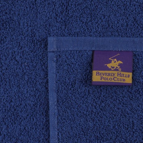 Set 2 prosoape Beverly Hills Polo Club 50x90cm bumbac 100%, gri și albastru, densitate 450g/mp