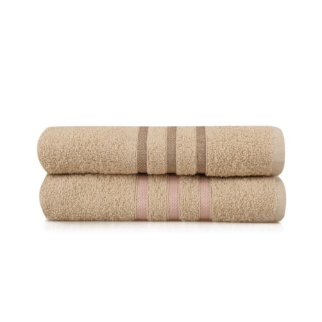 Set 2 prosoape 50x90cm bumbac 100%, BHPC, 411 Bej