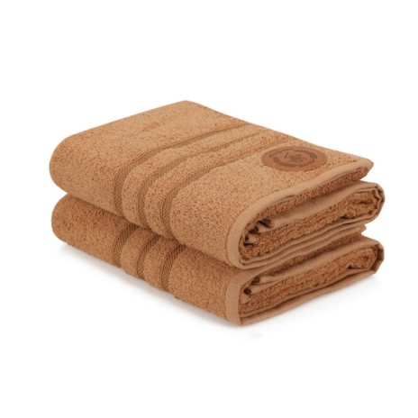 Set 2 prosoape 50x90cm bumbac 100%, BHPC, 411 Maro