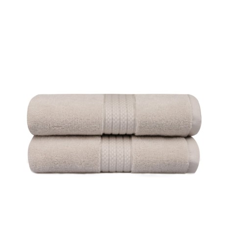 Set 2 prosoape 50x90cm bumbac 100%, Hobby Home, Mira Light Brown