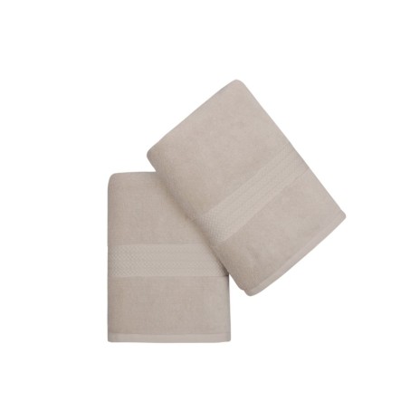 Set 2 prosoape 50x90cm bumbac 100%, Hobby Home, Mira Light Brown