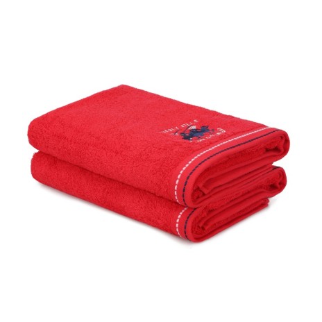 Set 2 prosoape 70x140cm bumbac 100%, BHPC, 401 Red