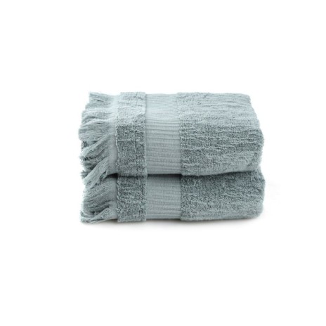 Set 2 prosoape75x150cm bumbac 100% cu franjuri, Hobby Home, Zeus verde