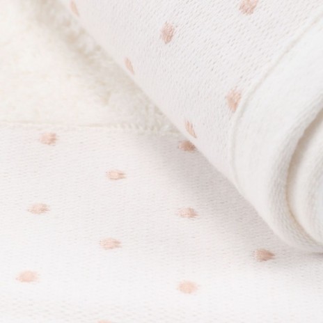 Set 2 prosoape baie 70x140 bumbac Pitircik crem cu buline