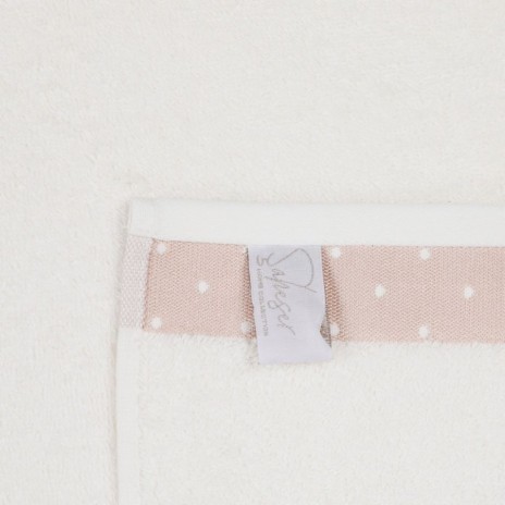 Set 2 prosoape baie 70x140 bumbac Pitircik crem cu buline